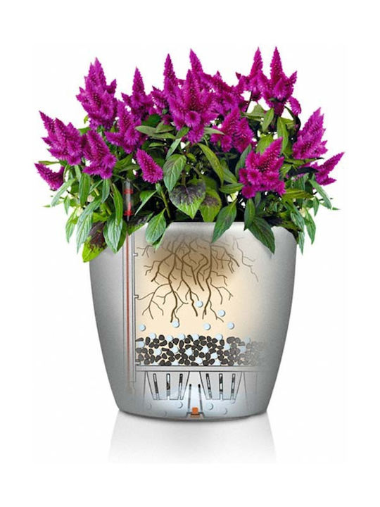 Lechuza Classico Self-watering Pot Plastic Slate 43x43x40cm.