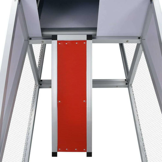 vidaXL Aluminum Poultry Coop 2-Level L2.58 x W0.74 x H1.17m with Corridors and Ovulation Box