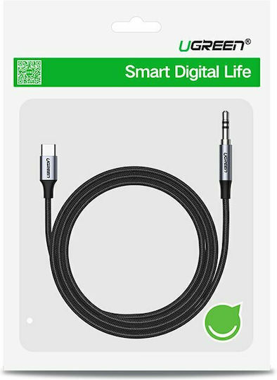 Ugreen Geflochtenes USB Typ-C Kabel USB 2.0 Männlich - 3.5mm Schwarzes 1m 20192