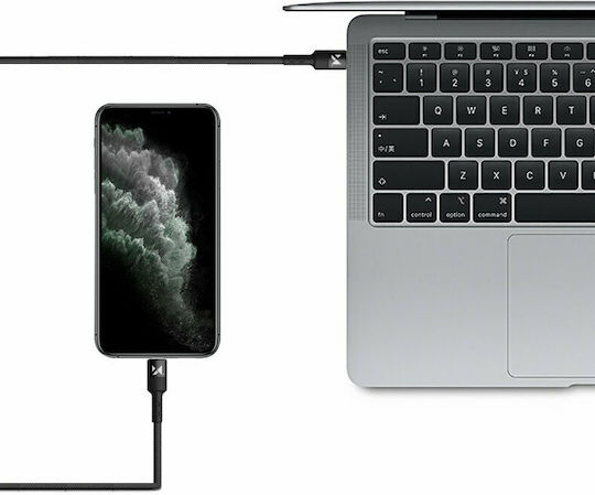 Wozinsky Geflochten USB-C zu Lightning Kabel 18W Schwarz 1m (WUC-PD-CL1B)