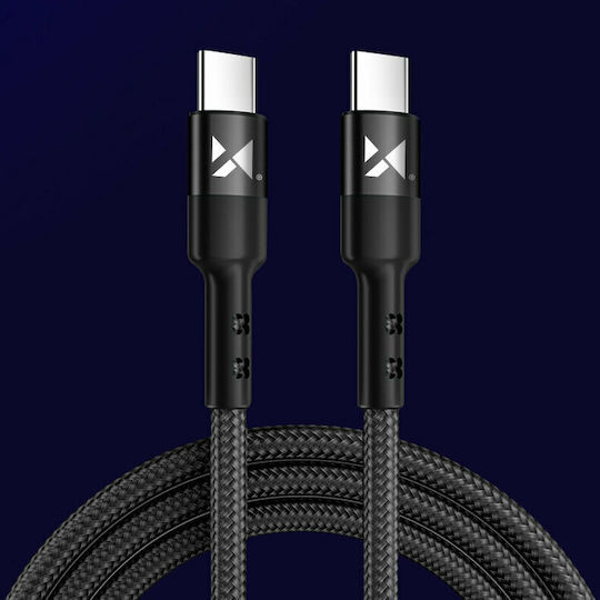 Wozinsky WUC-PD-CC1B Geflochten USB 2.0 Kabel USB-C männlich - USB-C 18W Schwarz 1m