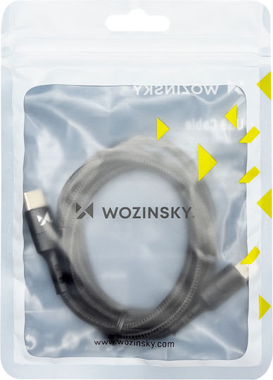Wozinsky WUC-PD-CC1B Geflochten USB 2.0 Kabel USB-C männlich - USB-C 18W Schwarz 1m