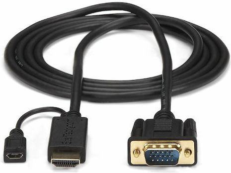 StarTech Cable HDMI male - VGA male 3m Μαύρο