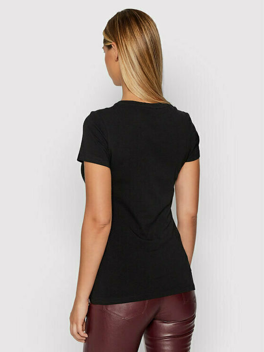 Liu Jo Damen T-shirt Tierdruck Schwarz