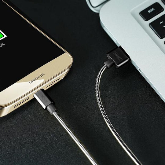 Remax Serpent RC-080a Braided USB 2.0 Cable USB-C male - USB-A Μαύρο 1m