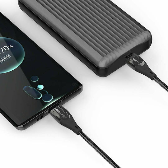 BlitzWolf BW-FC1 Braided USB 2.0 Cable USB-C male - USB-C 96W Μαύρο 1m