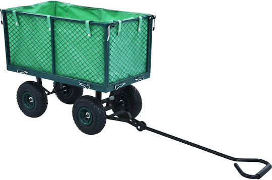 Trailer Garden Cart Four-wheel with Maximum Load Weight 350kg 84x84cm.