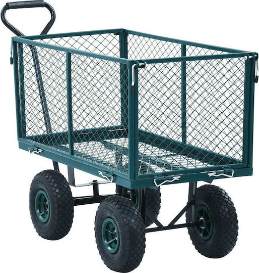 Trailer Garden Cart Four-wheel with Maximum Load Weight 350kg 84x84cm.