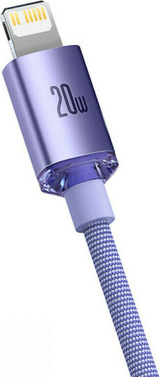 Baseus Crystal Shine Braided USB-C to Lightning Cable 20W Purple 1.2m (CAJY000205)