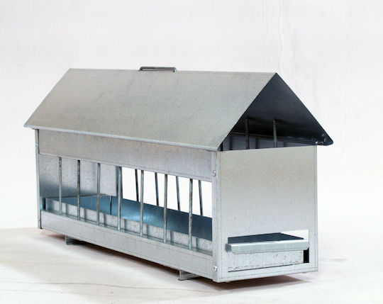 Tycoon Metal Feeder for Chickens and Poultry with Capacity 2lt
