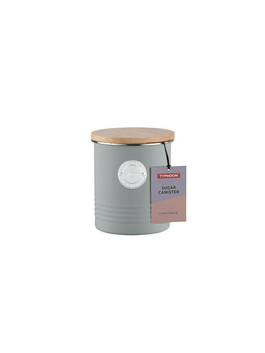 Typhoon Typhoon Sugar Jar with Airtight Lid Metallic Grey 1000ml 1 Piece