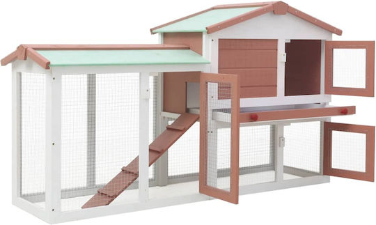 vidaXL 170841 Wooden Cage for Rabbits 145x45x85cm