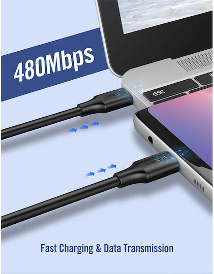 Ugreen US286 USB 2.0 Cable USB-C male - USB-C 60W Μαύρο 1m 50997