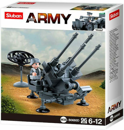 Sluban Building Block German Anti-Aircraft Gun for 6 - 12 years 96pcs