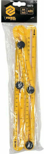 Vorel 18470 Plastic Folding Ruler Angled