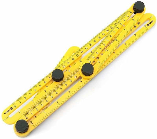 Vorel 18470 Plastic Folding Ruler Angled