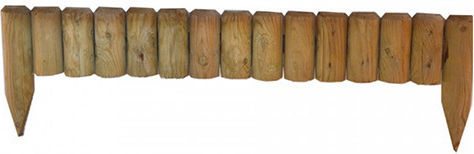 Showood Wooden Garden Border in Beige Color 20cm x 1.05m