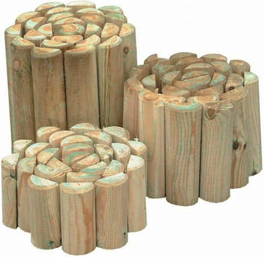 Dom Wood Wooden Garden Hedge in Beige Colour 30cm x 2m