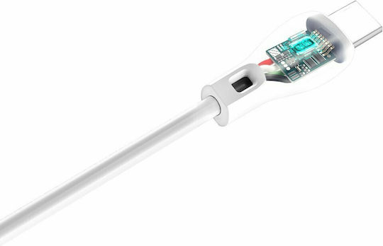 Dudao Cablu USB 2.0 USB-C Masculin - USB-A Alb 1m L4T