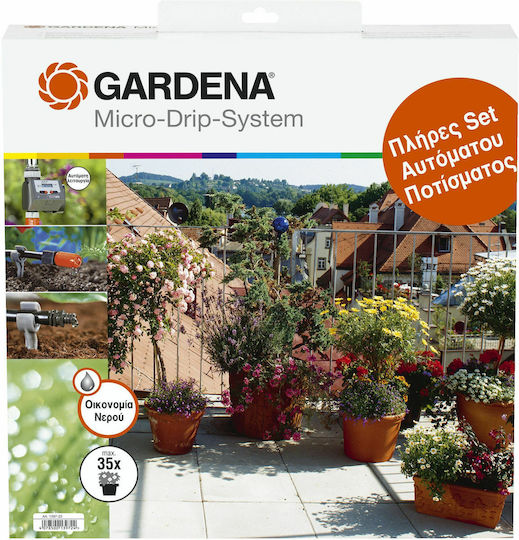 Gardena Udare Automată prin Picurare pentru 35 de Ghivece cu Programator