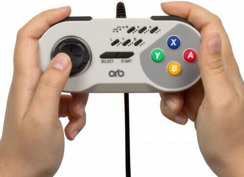 ORB SNES Turbo Жичен Контролер Сив