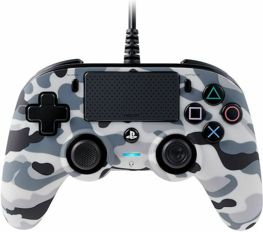 Nacon Wired Compact Gamepad για PS4 Camo Grey