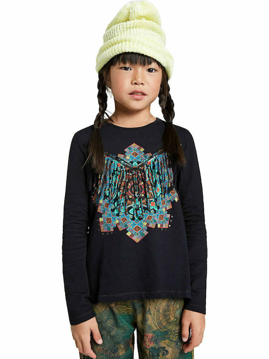 Παιδική Μπλούζα Μακρυμάνικη Μαύρη Kid Mandala