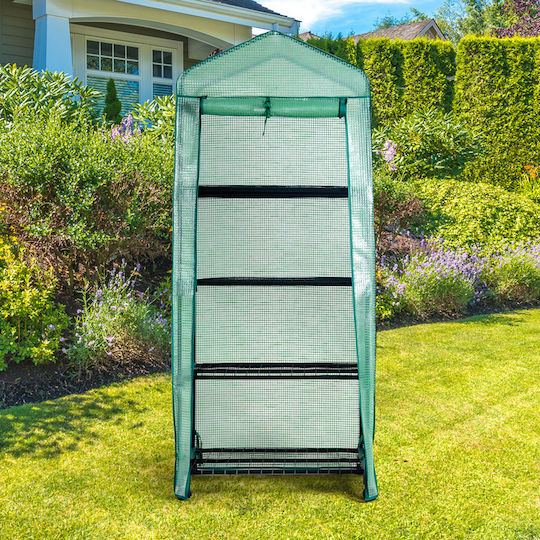 Herzberg HG-8001 Seed Propagator with Metal Frame and Shelves 0.49x0.69x1.58m