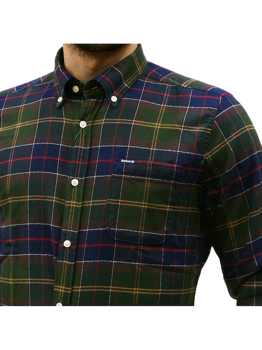 Kyeloch Long-sleeved Flannel Shirt Checked Green