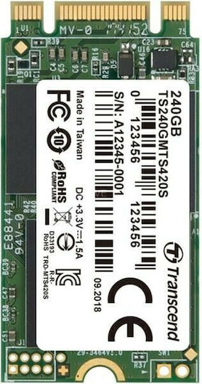 Transcend 420S SSD 240GB M.2 Type with SATA III Connection TS240GMTS420S Bulk