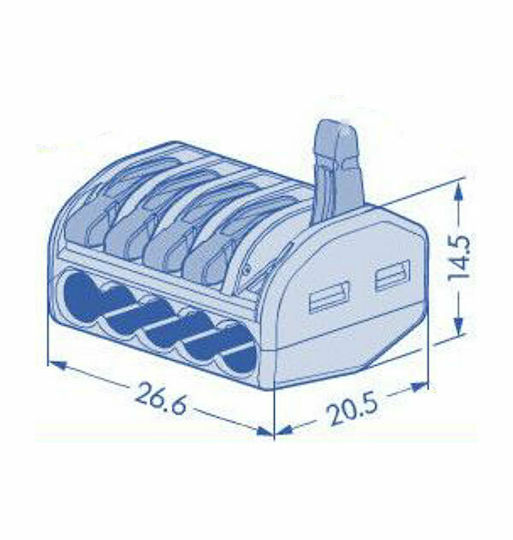 Elmark Κλέμα Ταχείας Σύνδεσης 5x0.08-4mm2 32A 400V (31023)