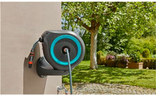Gardena Rollup M Automatic Watering Wind Wall Mounted with Hose 20m Μ