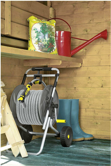 Karcher ΗΤ 80 Τροχήλατη Ανέμη Ποτίσματος με Λάστιχο 20m με Χερούλι Μαζέματος