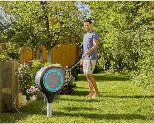 Gardena Rollup M Automatic Watering Wind Wall Mounted with Hose 20m M