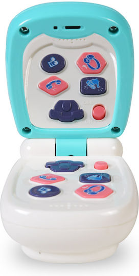 Moni Toy Phone Children's Phone with Turquoise Lid with Sounds for 12++ Months