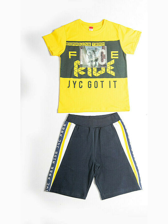 Joyce Kids Set with Shorts Summer 2pcs Yellow