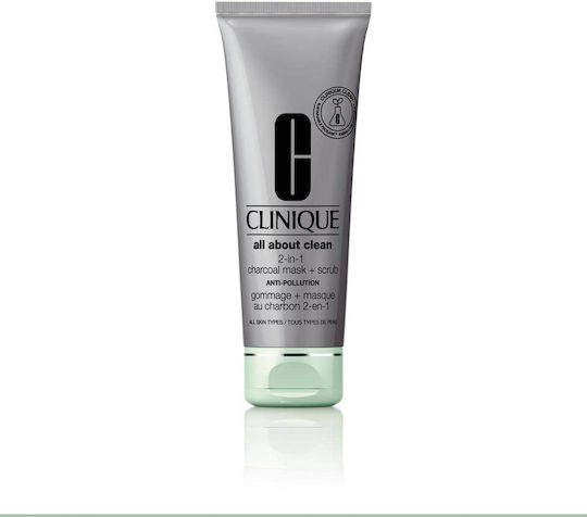 Clinique All About Clean Μάσκα Ομορφιάς Προσώπου για Απολέπιση / Αποτοξίνωση / Καθαρισμό με Ενεργό Άνθρακα 100ml