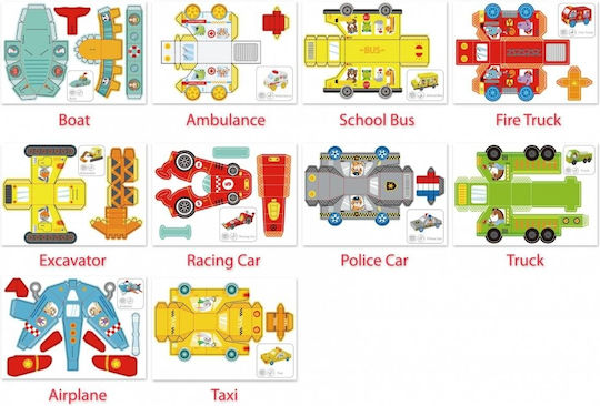 Tooky Toys Οριγκάμι Σετ Οχήματα