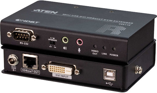 Aten CE611 KVM & Data Switch με Audio / DVI / HDBaseT / USB-B / USB 2.0