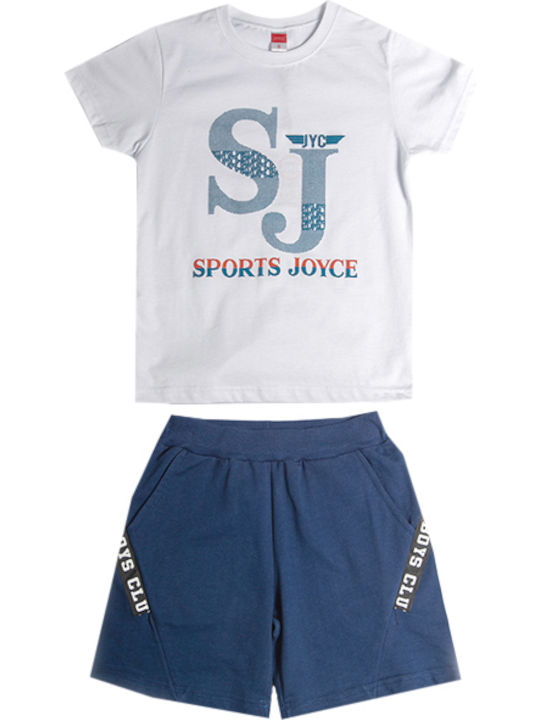 Joyce Kids Set with Shorts Summer 2pcs White