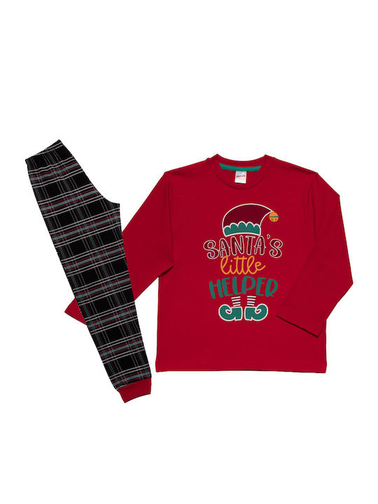 Minerva Kids' Pajamas Winter Red XMAS ELF