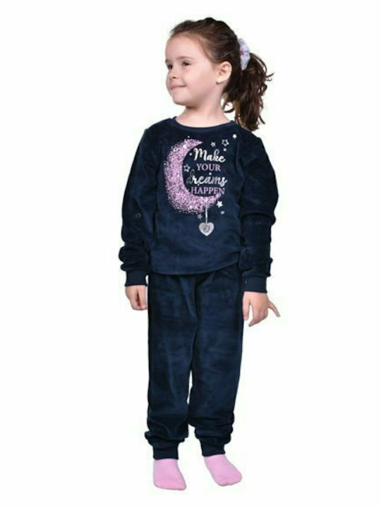 Dreams by Joyce Kids' Pajamas Winter Cotton Navy Blue