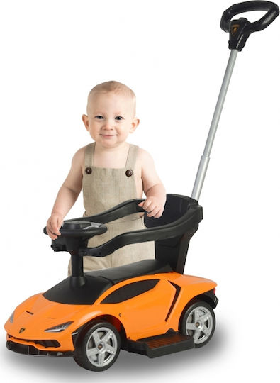 Jamara Lamborghini Αυτοκινητάκι Ride On με Χειρολαβή για 12+ μηνών Πορτοκαλί