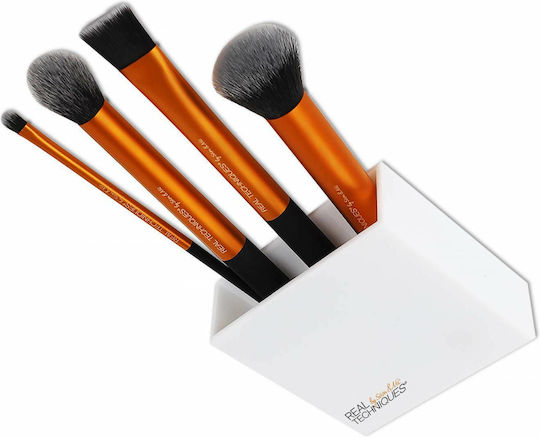 Real Techniques Set with Makeup Brushes made of Synthetic Hair Flawless 4pcs