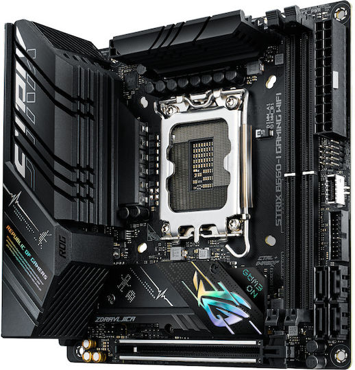 Asus ROG Strix B660-I Gaming WiFi Motherboard Mini ITX με Intel 1700 Socket 90MB19C0-M0EAY0