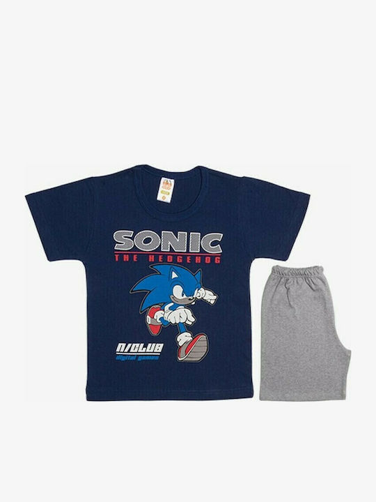 Nina Club Детска Лятна Синя Пижама Sonic