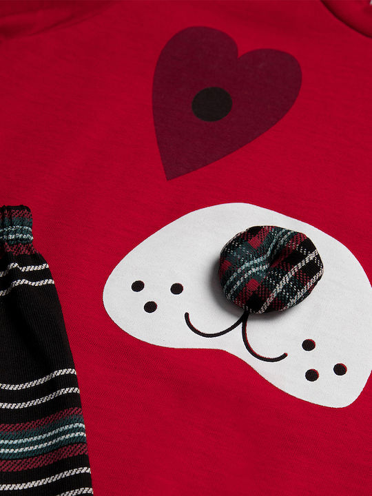 Minerva Kids' Pajamas Winter Red Baby Dog Nose