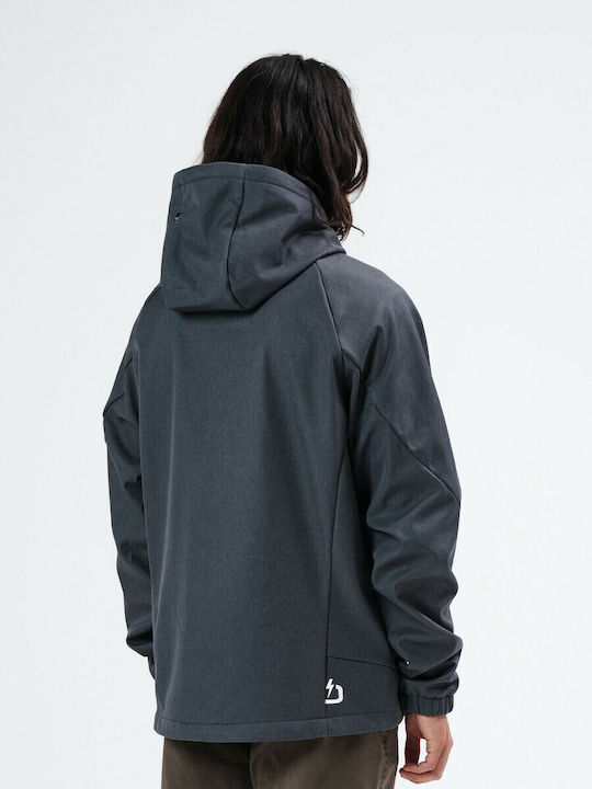 Χειμωνιάτικο Μπουφάν Softshell Αδιάβροχο και Αντιανεμικό Ebony