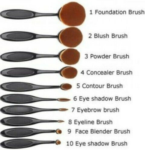 London Pride Cosmetics Make-up Pinsel Set aus Synthetischer Borste 10 Stück