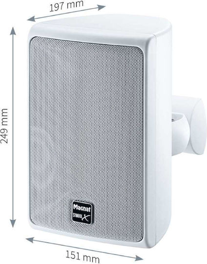 Magnat X 130 Passive Wand Installationslautsprecher 90W Paar 15,1x19,7x24,9cm Weiße